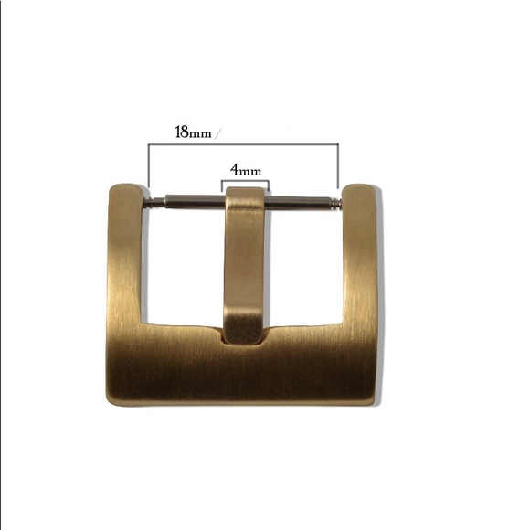 18mm watch strap buckle in 100% Bronze will patina with time - Picture 4 of 4